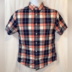 Gently Used Goodfellow & Co Plaid Button Up Shirt Blue & Pink Size Small